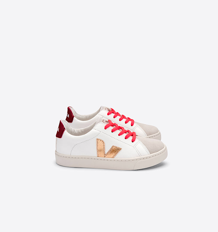 veja sneakers small-esplar-laces-rs couro branco SL0512384 Lateral view