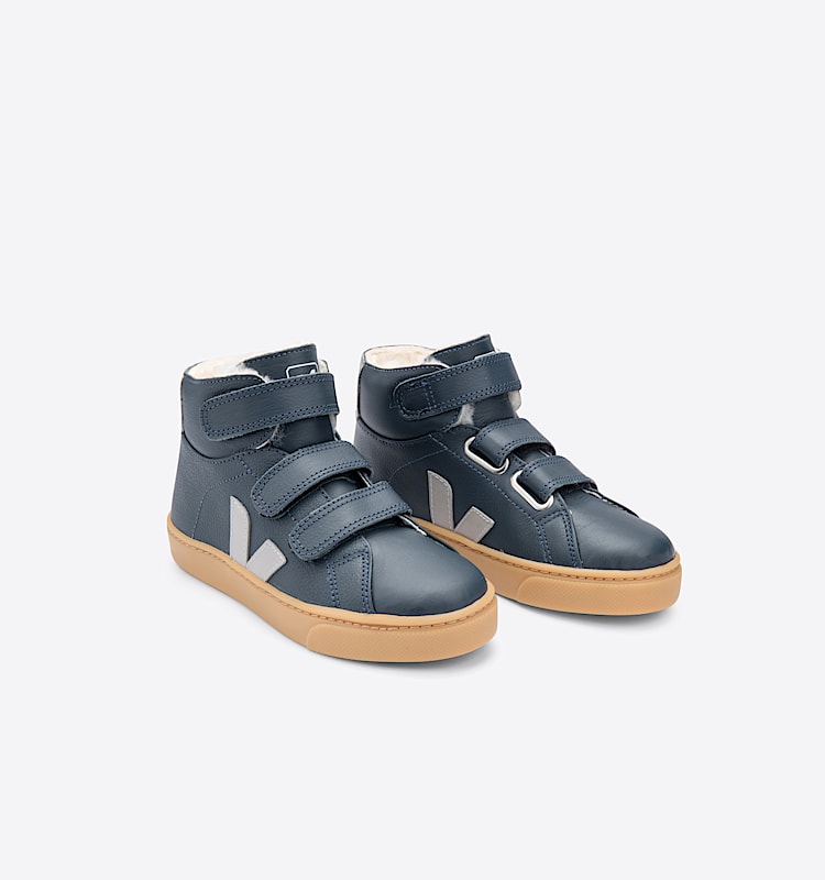 veja sneakers small-esplar-mid 毛皮 蓝色 MV0602398 Top view