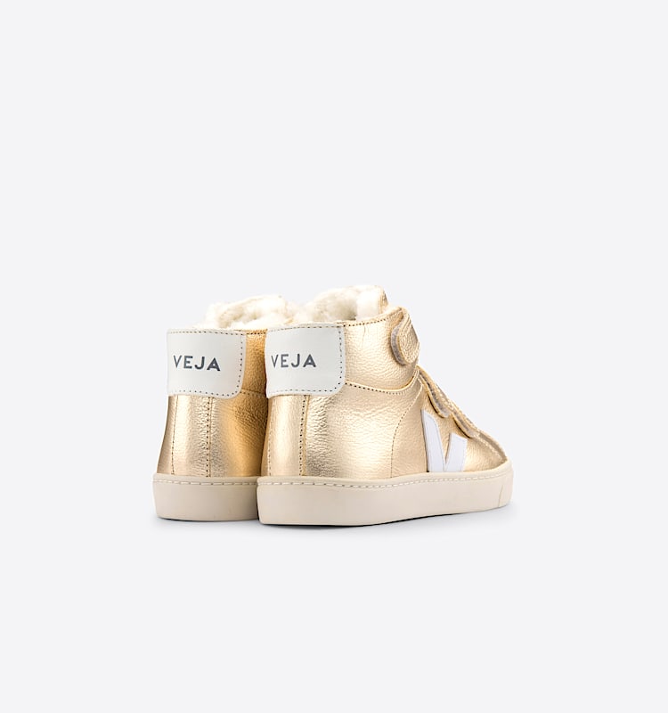 veja sneakers small-esplar-mid felpudo dourado MV0602412 Back view