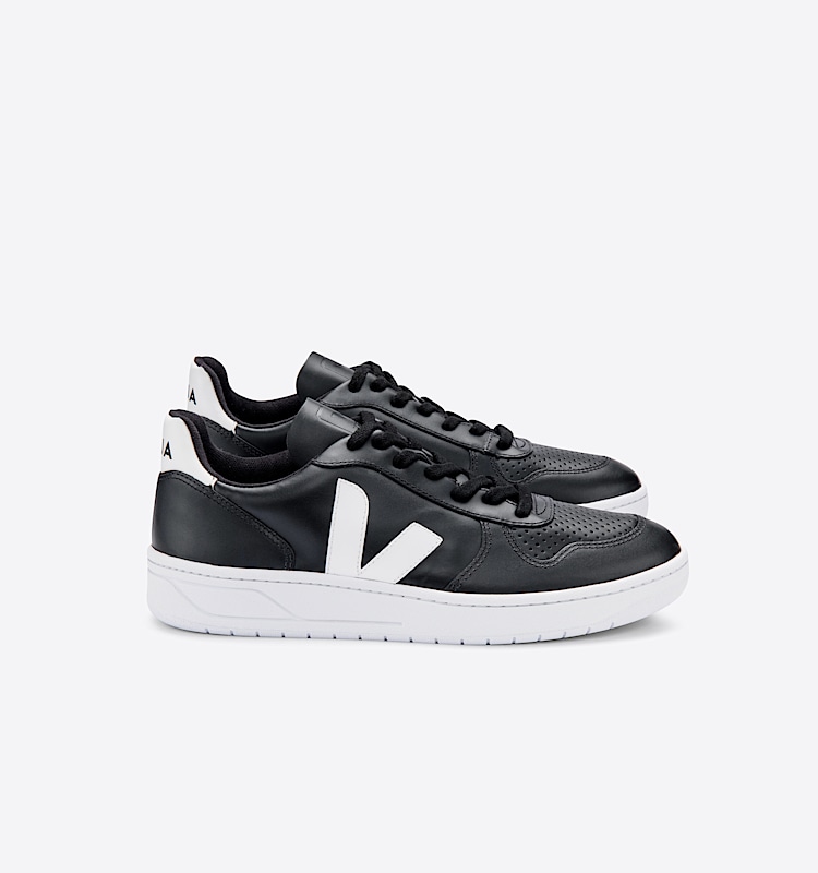 veja sneakers v-10 皮革 黑色 VX0202268 Lateral view