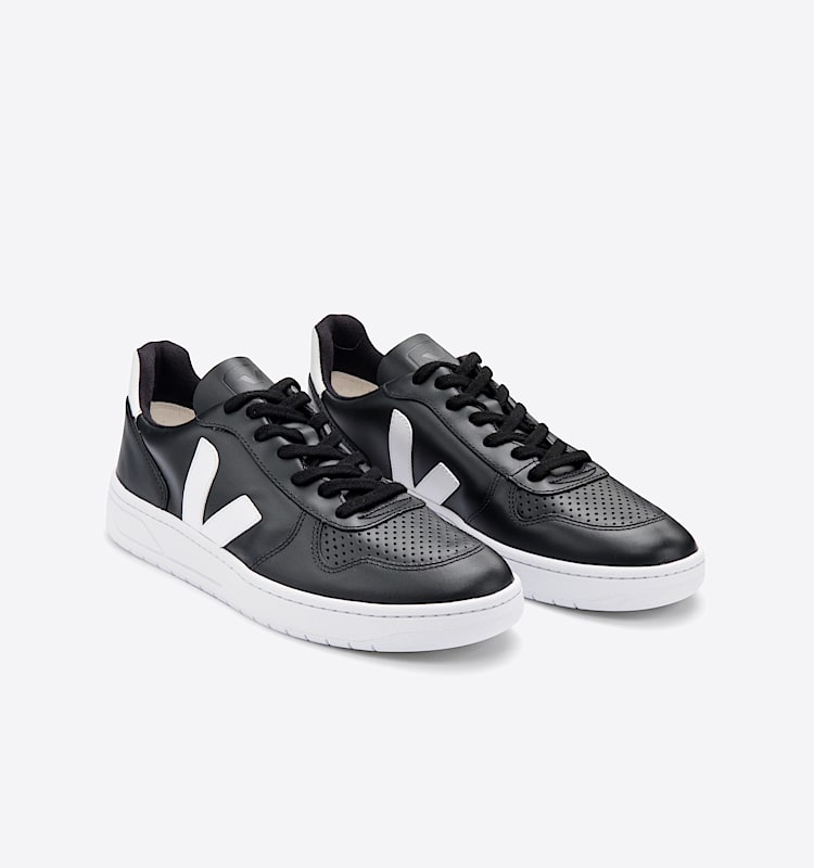 veja sneakers v-10 皮革 黑色 VX0202268 Top view