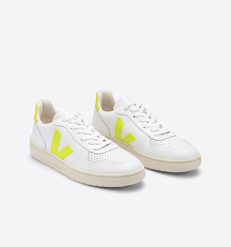 veja sneakers v-10 couro branco VX0202086 Top view