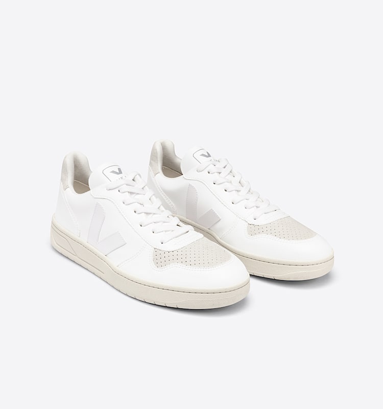 veja sneakers v-10 cuero blanco VX0702530 Top view