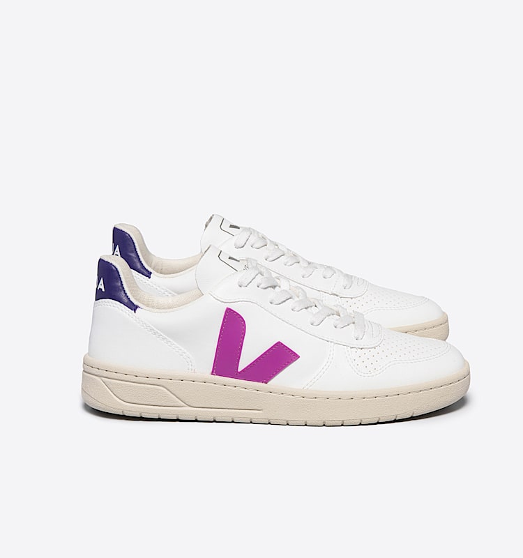 veja sneakers v-10 cuero blanco VX0702536 Lateral view