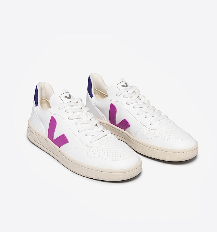 veja sneakers v-10 cuero blanco VX0702536 Top view