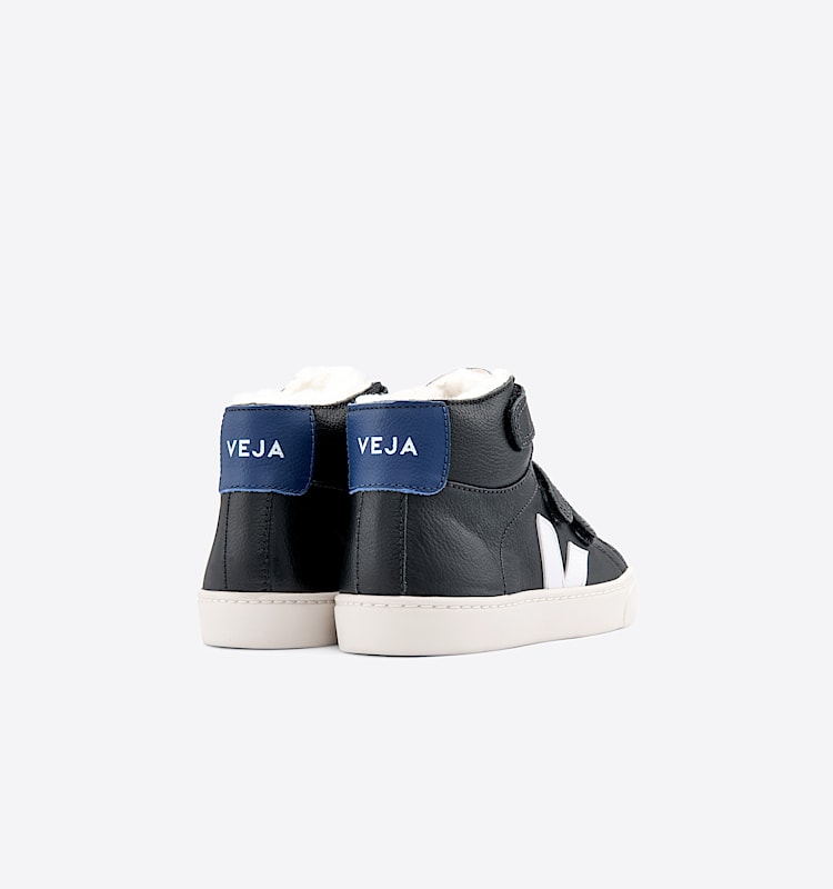 veja sneakers small-esplar-mid 毛皮 黑色 MV0602035 Back view