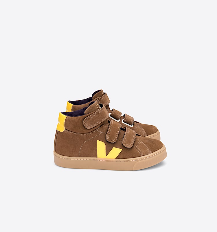veja sneakers small-esplar-mid 麂皮 褐色 MV0302376 Lateral view