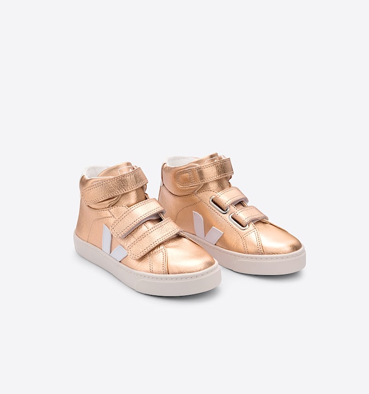 veja sneakers small-esplar-mid cuero rosa MV0502378 Top view