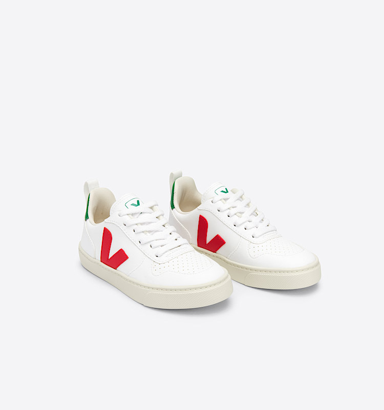veja sneakers small-v-10-laces 素 白色 CX0712716 Top view