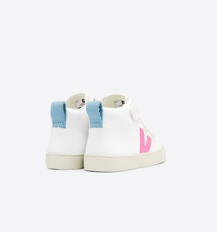 veja sneakers small-v-10-mid 素 白色 DV0702717 Back view