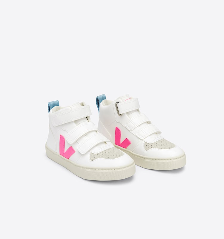veja sneakers small-v-10-mid 素 白色 DV0702717 Top view