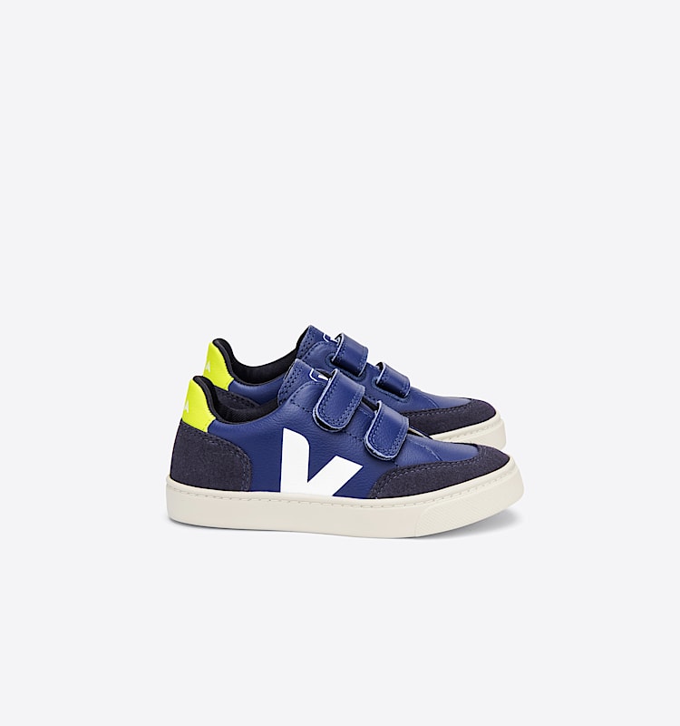 veja sneakers small-v-12 leather blue XV0502720 Lateral view