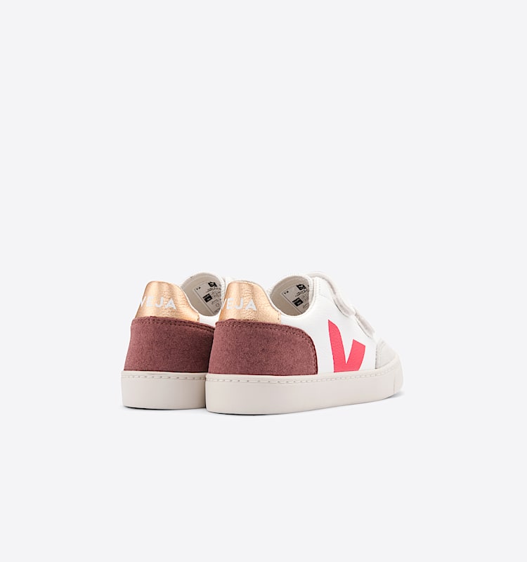 veja sneakers small-v-12 couro branco XV0502404 Back view