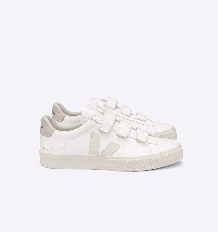 veja sneakers recife-logo cuero blanco RC0502688 Lateral view