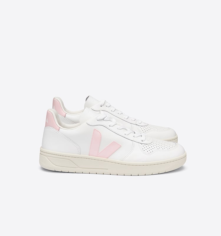 veja sneakers v-10 皮革 白色 VX0202644 Lateral view