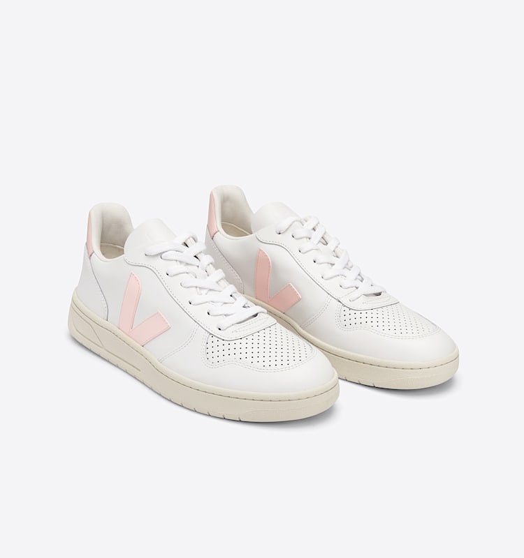 veja sneakers v-10 皮革 白色 VX0202644 Top view