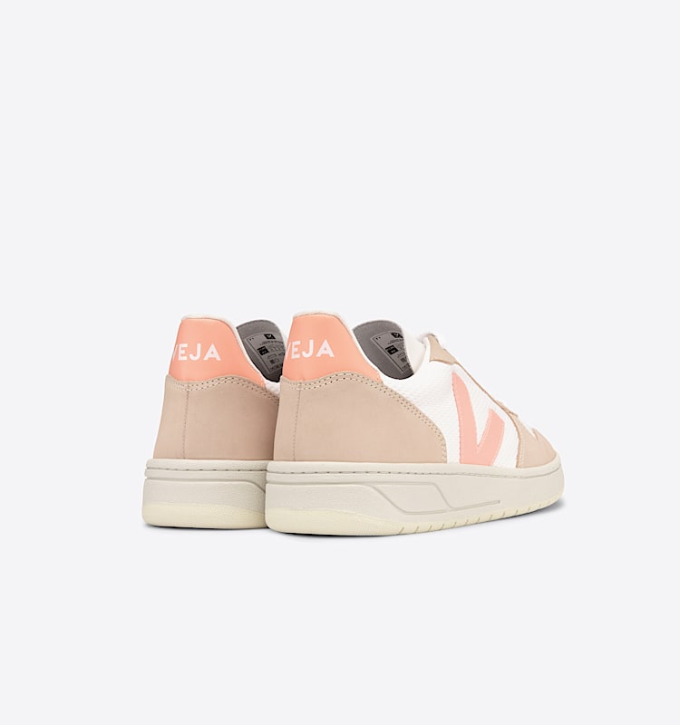 veja sneakers v-10 bio-baumwolle beige VX0102823 Back view