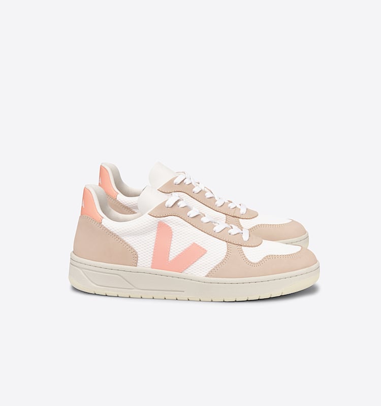 veja sneakers v-10 bio-baumwolle beige VX0102823 Lateral view