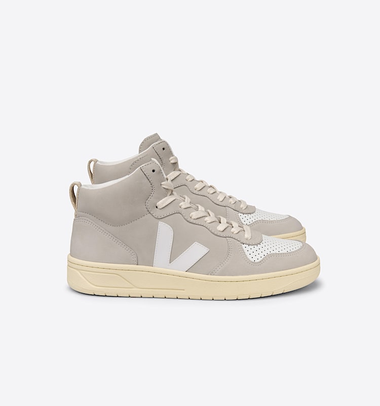 veja sneakers v-15 牛皮 灰色 VQ1302815 Lateral view