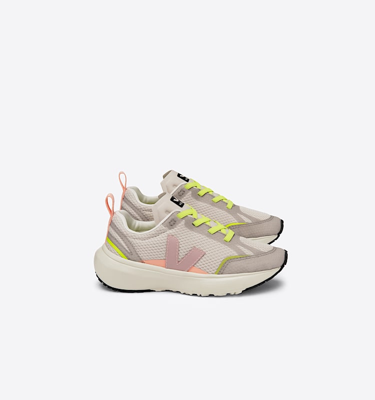veja zapatillas small-canary-el algodón-orgánico beige YE0102922 Lateral view