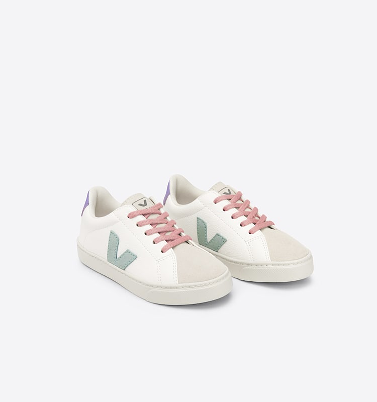 veja baskets small-esplar-laces cuir blanc RS0502862 Top view