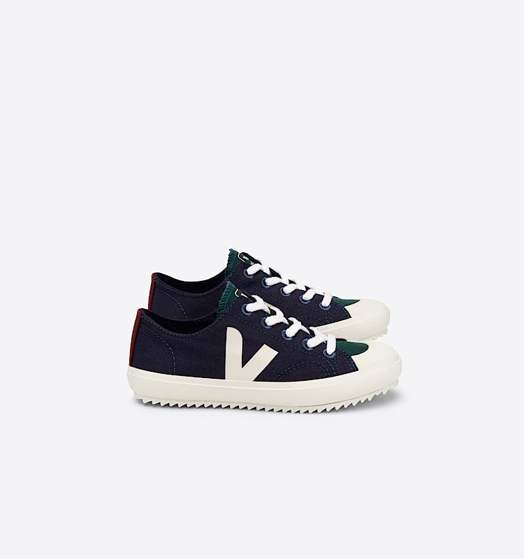 veja sneakers small-flip organic-cotton blue LP0102874 Lateral view