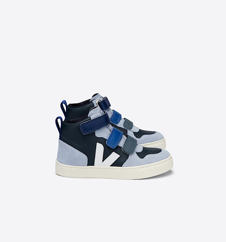 veja small-v-10-malha couro azul DX0502856