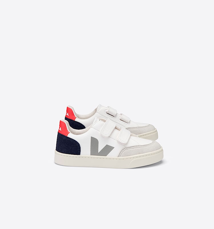 veja sneakers small-v-12 couro branco XV0502399 Lateral view