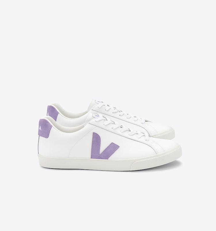 veja sneakers esplar-logo couro branco EO0202968 Lateral view