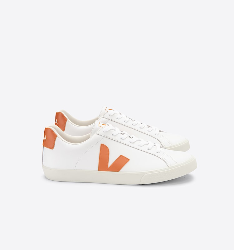 veja sneakers esplar-logo couro branco EO0202952 Lateral view