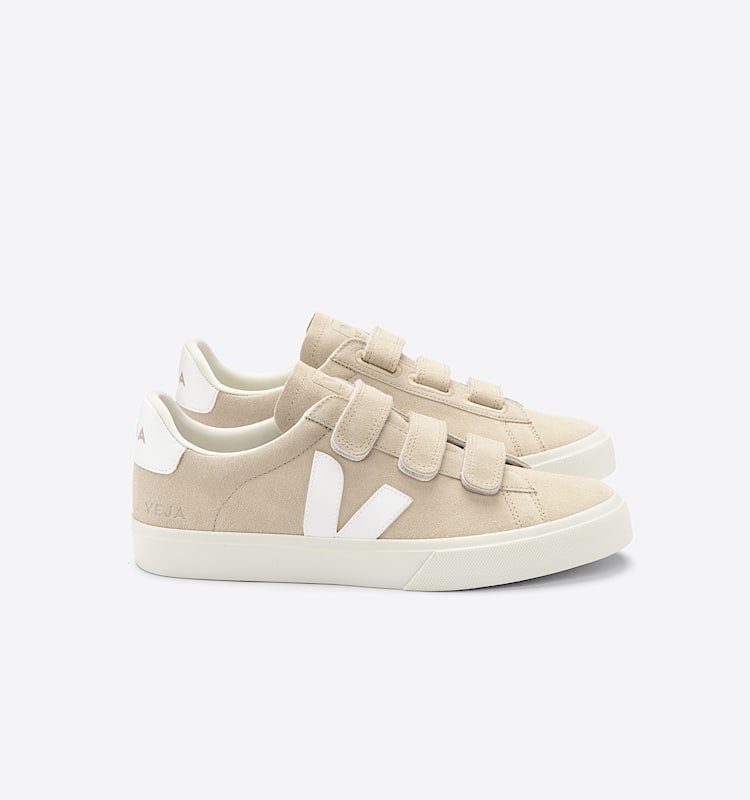 veja sneakers recife-logo 麂皮 米色 RC0302960 Lateral view