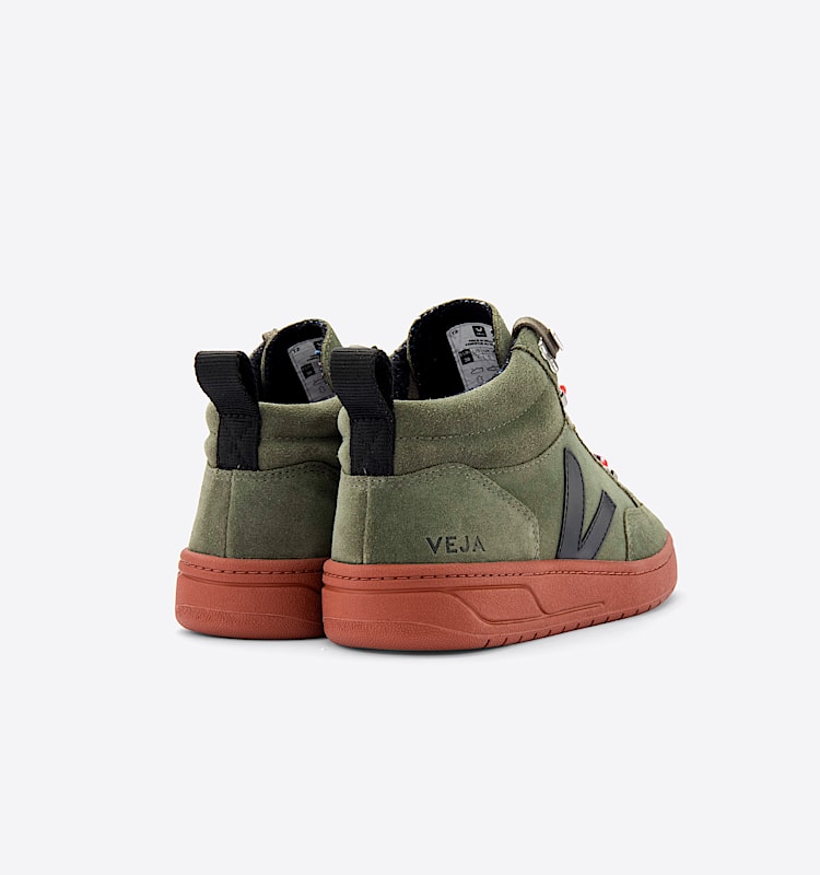 veja sneakers roraima 麂皮 绿色 QR0301635 Back view