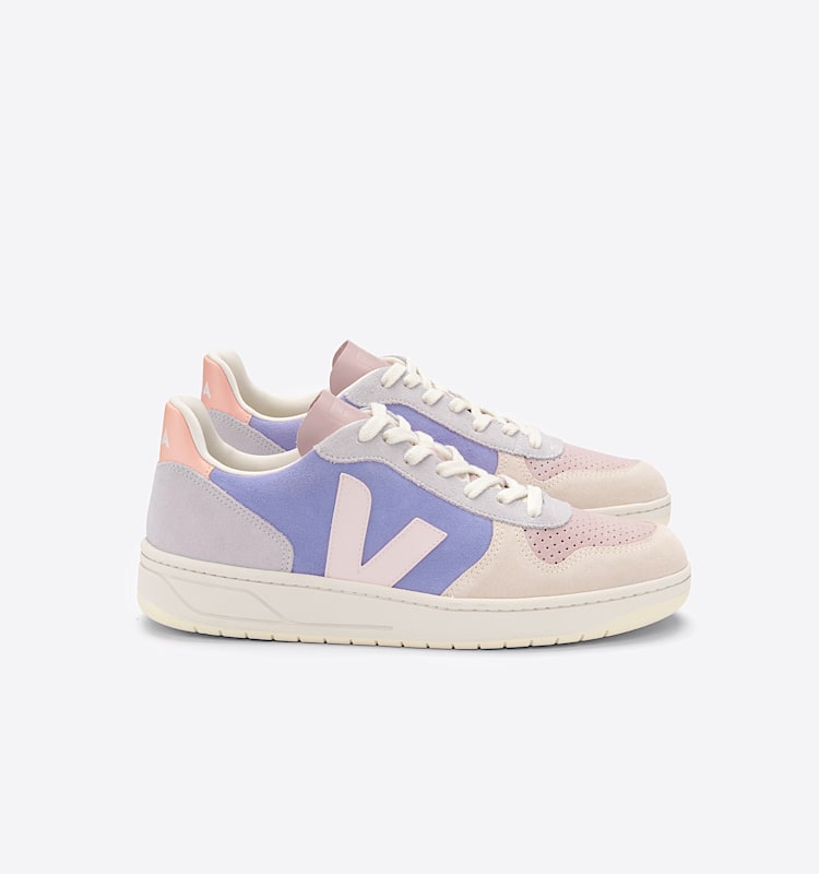veja sneakers v-10 suede multicolor VX0302895 Lateral view