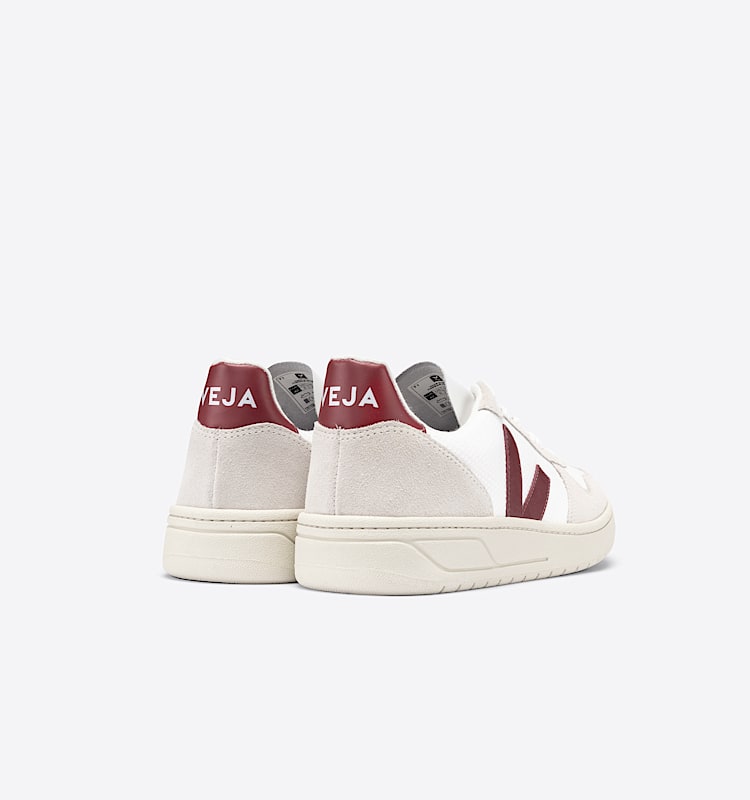 veja baskets v-10 coton-biologique blanc VX0101314 Back view