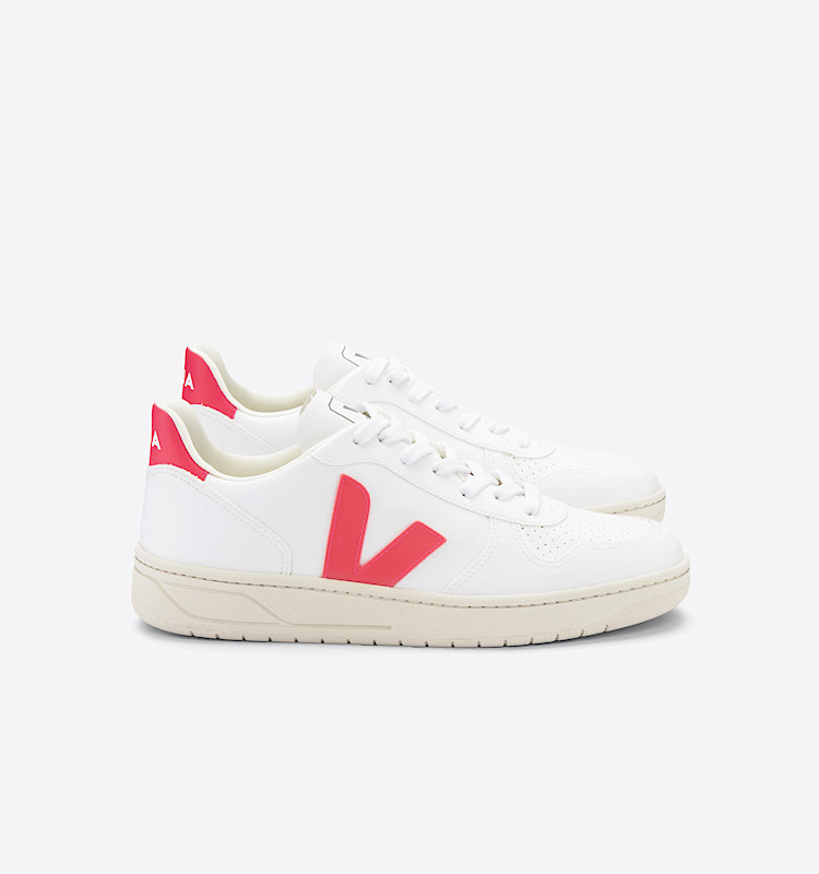 veja baskets v-10 cuir blanc VX0702923 Lateral view