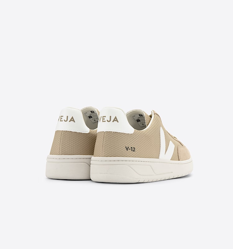 veja sneaker v-12 recycelte beige XD0102910 Back view