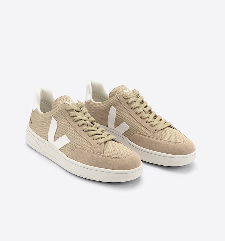 veja baskets v-12 recyclé beige XD0102910 Top view