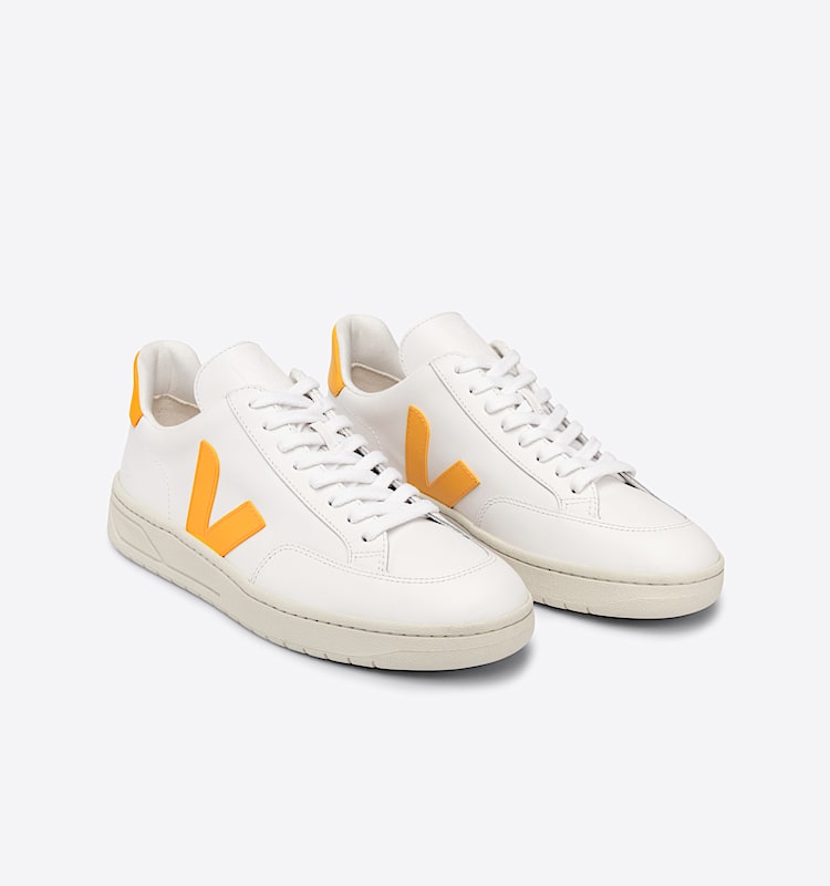 veja sneakers v-12 皮革 白色 XD0202799 Top view