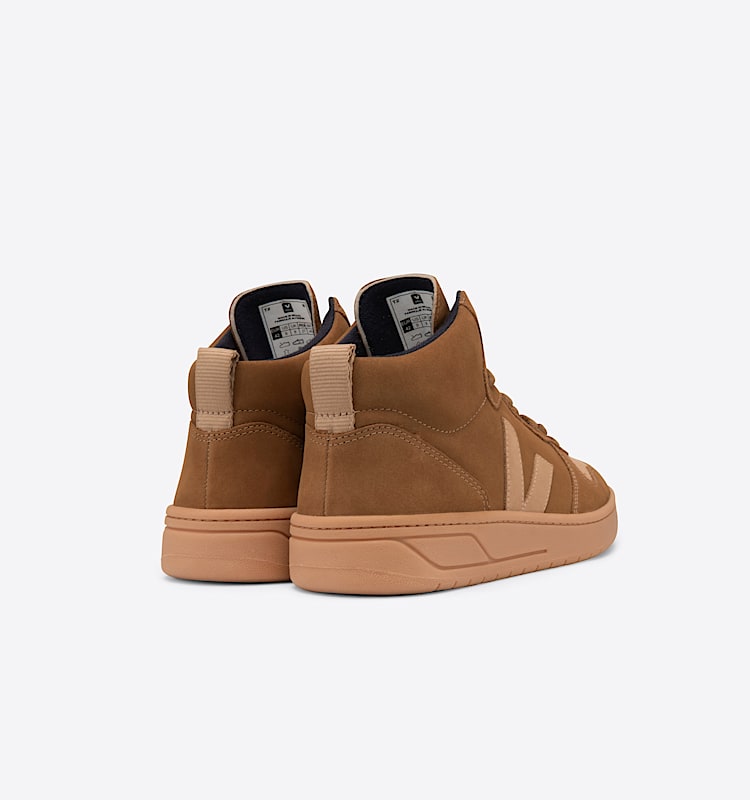 veja sneakers v-15 牛皮 褐色 VQ1302616 Back view