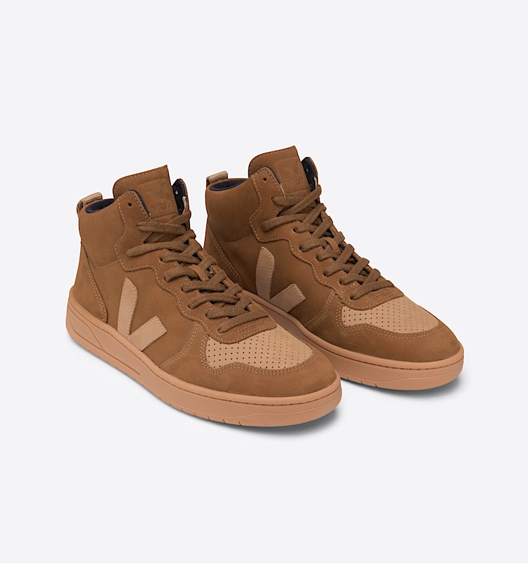 veja baskets v-15 nubuck marron VQ1302616 Top view