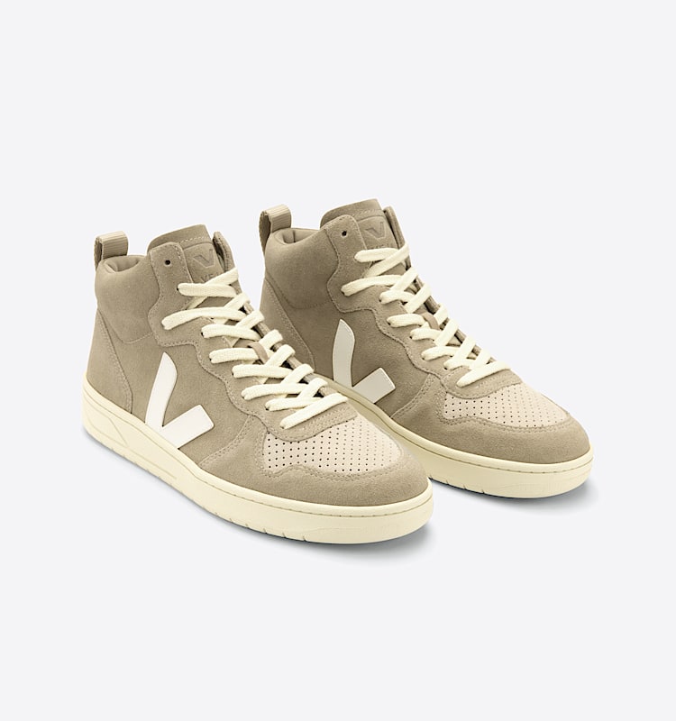 veja baskets v-15 suède beige VQ0302912 Top view