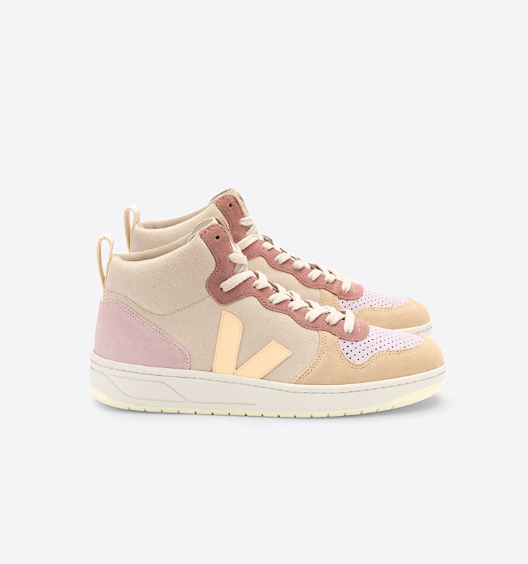 veja sneakers v-15 suede multicolor VQ0302897 Lateral view