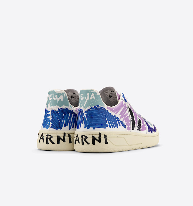 veja sneakers v-10 leather multicolor VX0203081 Back view