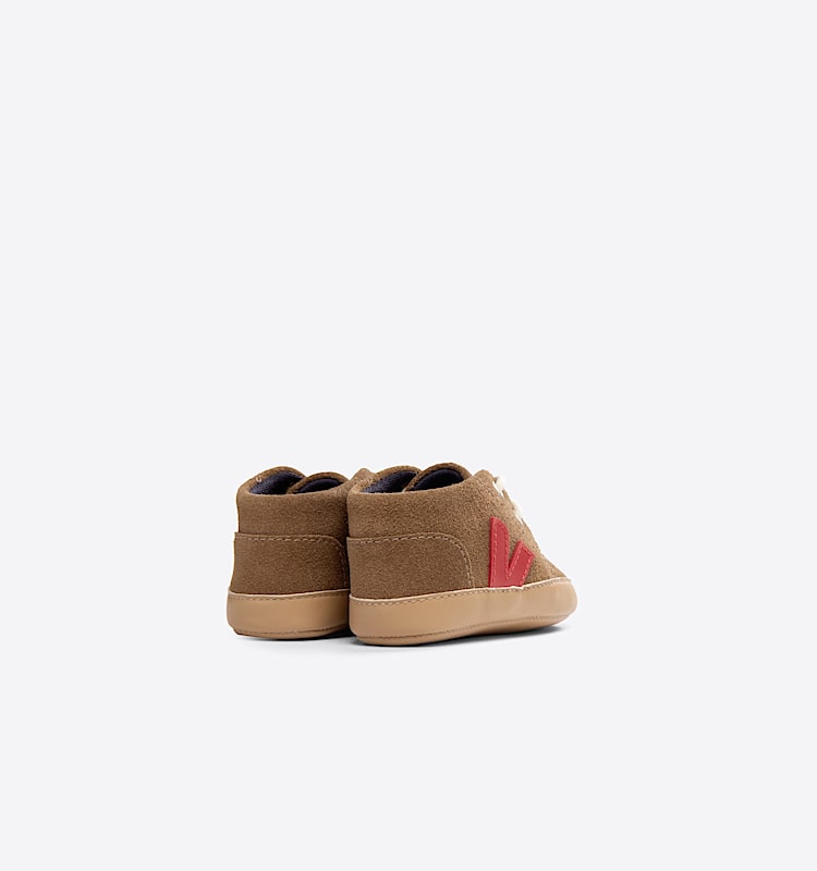 veja sapatilhas baby camurça castanho BB0303265 Back view