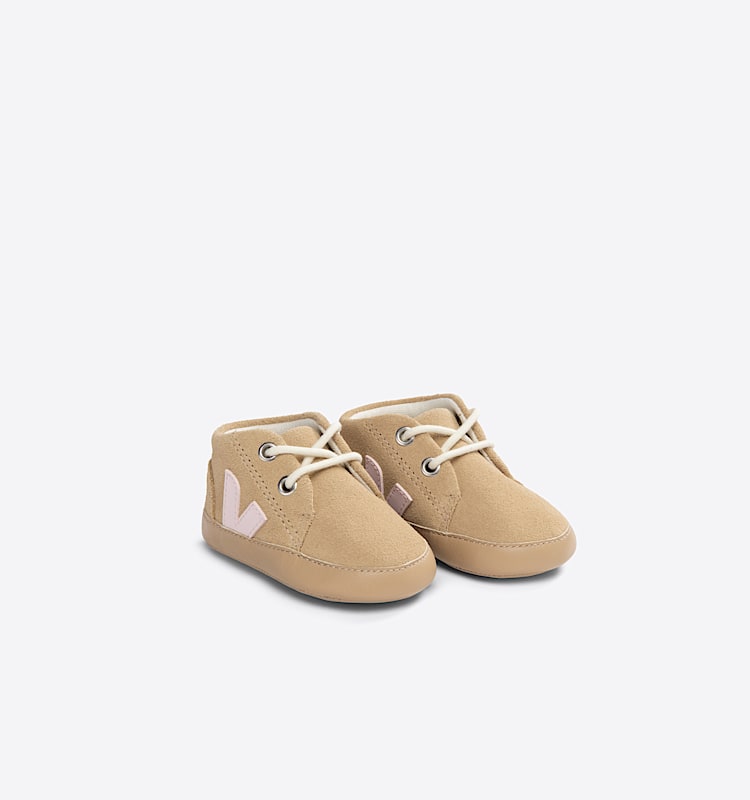 veja baskets baby suède beige BB0303280 Top view