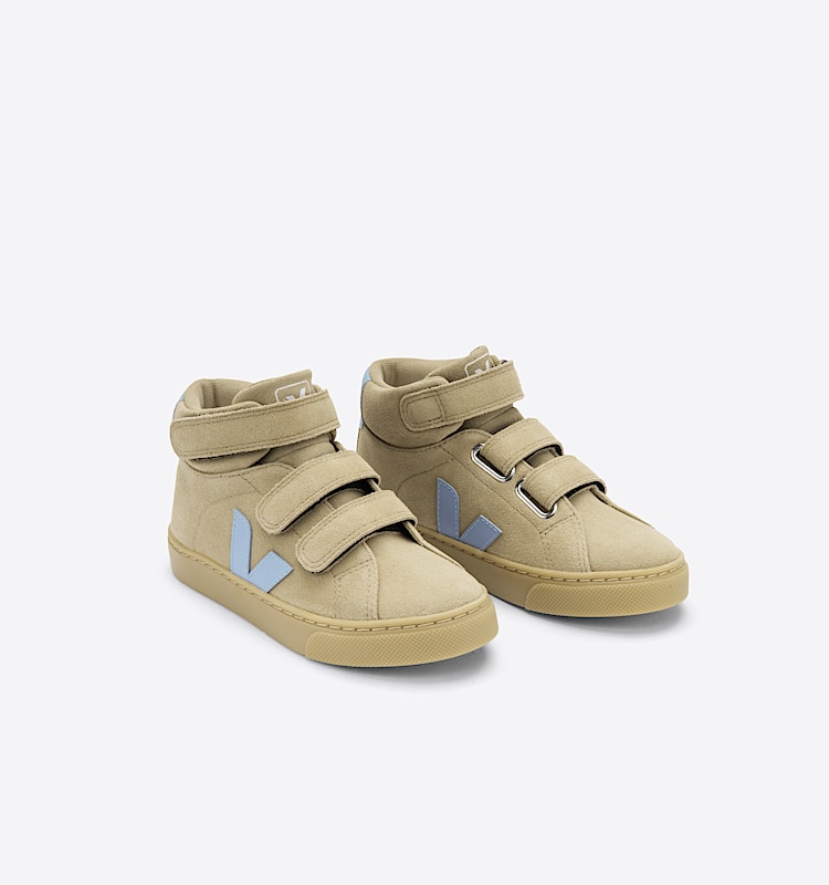 veja baskets small-esplar-mid suède beige MV0302997 Top view