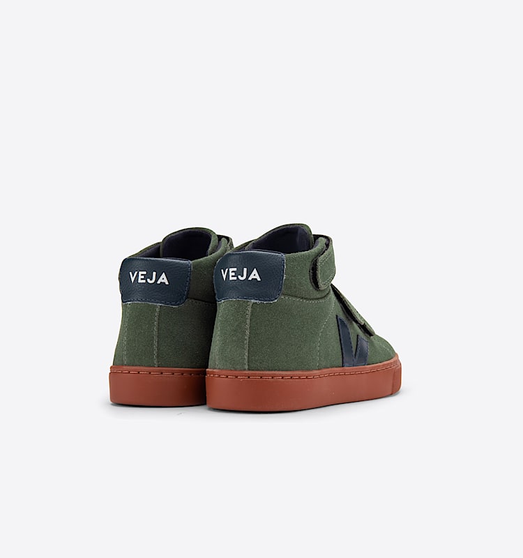 veja baskets small-esplar-mid suède bleu MV0302423 Back view