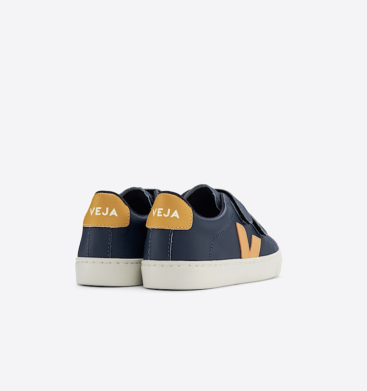 veja baskets small-esplar cuir bleu SV0503016 Back view