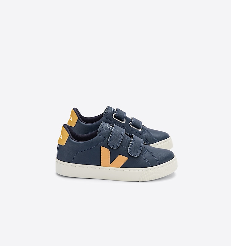 veja baskets small-esplar cuir bleu SV0503016 Lateral view