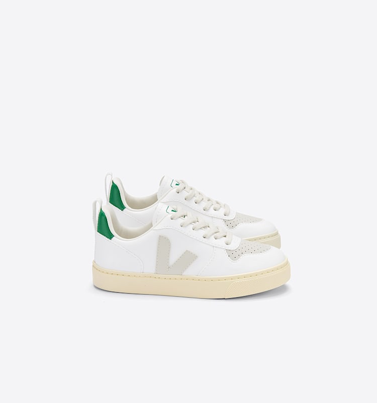 veja baskets small-v-10-laces vegan blanc CX0703045 Lateral view